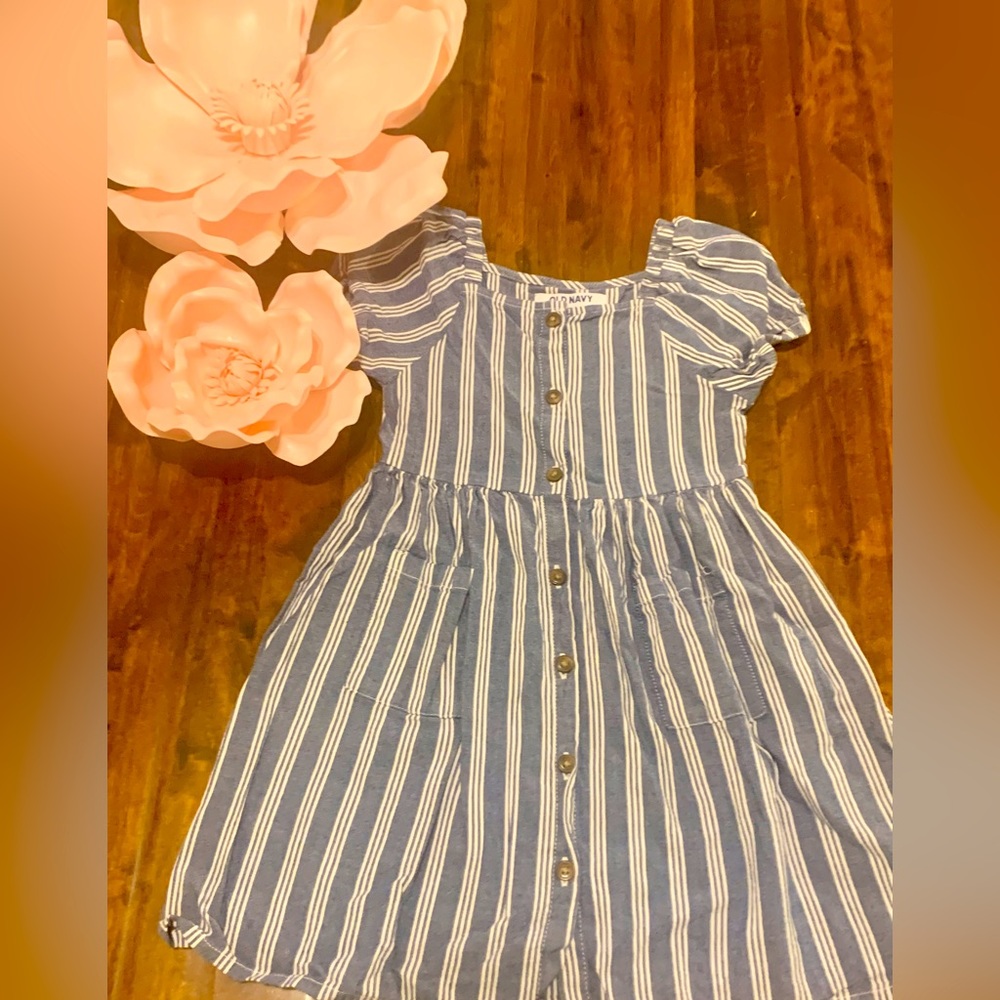 ✨EUC Old Navy⚓️Toddler Chambray Dress     Sz 4T